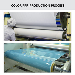 Rollo de película PPF de Color TPU negro de alto brillo autocurativo americano película de protección de coche PPF película de protección de pintura embalaje de coche - Product Image 4