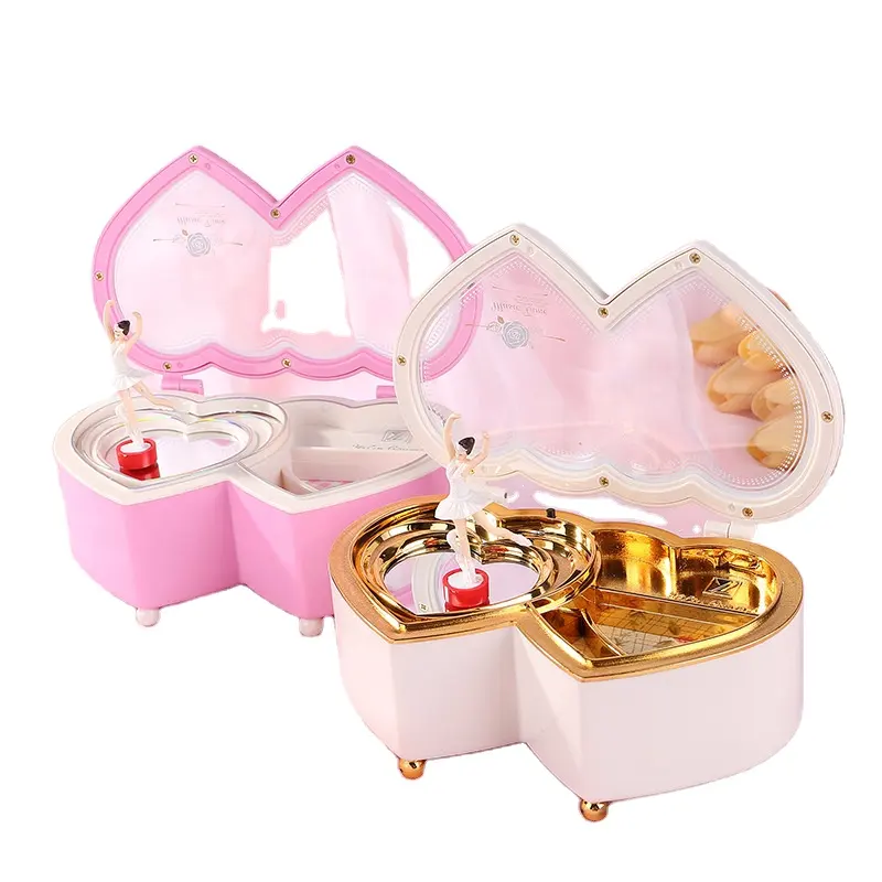2023 Hot selling crafts love music box innovative design love shape nice music box