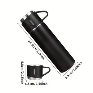 Wholesale Fast Customization Factory Low Moq 304 Stainless Steel <b>Double</b> <b>Wall</b> Bottle Water Gift Set Cup With Two Lid - Product Image 6