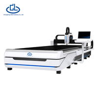 Machine de découpe laser à fibre monoposte haute efficacité modèle Star pour la fabrication de tôles en acier inoxydable AI/LAS/DWG