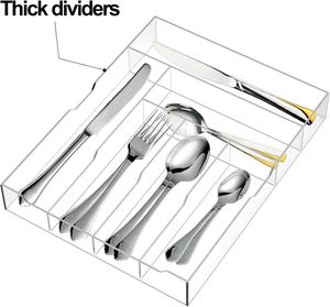 <b>Small</b> Transparent Stretchable Modern Simplicity <b>Drawer</b> Storage Plastic Divider PET Wardrobe Kitchen Bathroom Food Underwear - Product Image 3