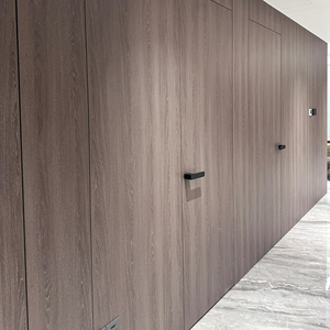 Panneaux décoratifs muraux solides en placage de bois naturel direct d'usine mur de fond simple pour feuille de bois de placage de salon - Product Image 2