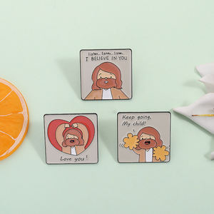 การ์ตูนพระเยซูรักคุณหมุดเคลือบฟังฉันเชื่อในคุณให้ลูกของฉันไปเรื่อยๆเข็มกลัดติดป้ายเครื่องประดับขายส่งหมุด - Product Image 2