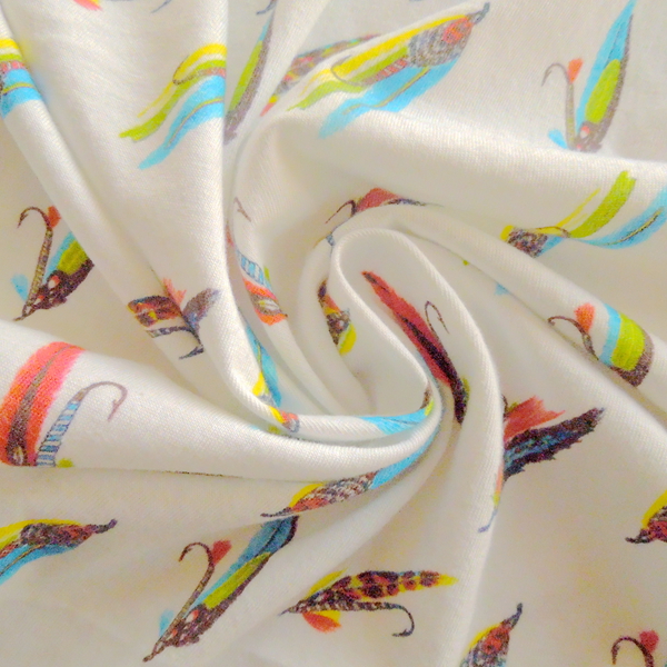 feather print fabric