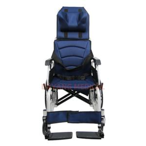 Fauteuil roulant manuel pliable en aluminium léger et portable, dossier inclinable, largeur du siège 46 cm, hauteur du dossier 76,5 cm, vente chaude - Product Image 3