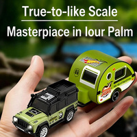 Voiture RC miniature en alliage 1:64 personnalisée, modèle de bureau, rechargeable par USB, vitesse variable, 4 canaux, écologique, télécommande intérieure-extérieure