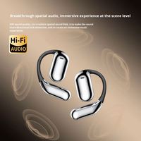 Écouteurs sportifs sans fil à oreille ouverte avec traduction IA, puce Jerry, commande vocale, écran couleur LCD et fixation auriculaire