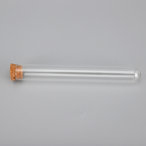 Fabricantes fornecimento directo transparente boca plana redondo fundo borosilicato tubo de ensaio pode ser equipado com cortiça - Product Image 4