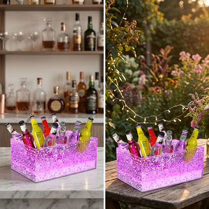 Customized GlorifierChampagne Vodka LED Luminous Party lce Beer Bucket Led Ice Bucket Bottle <b>Plastic</b> Ice Bucketfor Presents - Product Image 3
