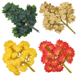 EG-VI040 nouveau produit accessoires de fenêtre décoratifs d'intérieur fausse plante feuillage en plastique ficus branches et feuilles de chêne artificiel - Product Image 1