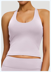 Débardeur de yoga personnalisé respirant et doux, couleur unie, avec emplacement pour logo avant - Product Image 4