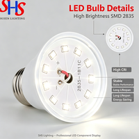 Ampoule LED en gros d'usine, forme A, 5W 7W 9W 12W 15W 18W 24W, culot E27 B22, ampoule LED IC pour maison résidentielle, CE RoHS
