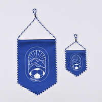 Mini Drapeaux de Football Personnalisés Double Face en Satin par Sublimation avec Impression de Votre Logo