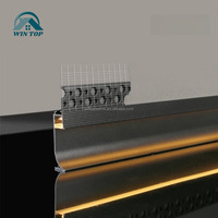 Plinthe en aluminium avec éclairage LED intégré pour cloisons sèches, plâtre et gypse