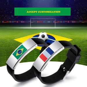 Pulseras de Silicona Promocionales con Logotipo Personalizado, Color Personalizado, Diseño Personalizado, Resistentes al Agua, Ecológicas, con Diseño de Bandera Nacional en Relieve - Product Image 1