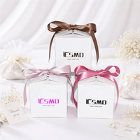 Boîtes cadeaux carrées en papier de 7 cm, petites commandes acceptées, possibilité d'impression de logo personnalisé, boîtes en carton blanches pour chocolats, pour mariage