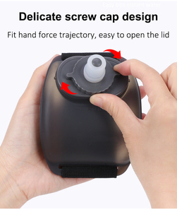 Bouteille d'eau pliable en silicone pour poignet, 200 ml, portable, anti-fuite, mignonne, pour le sport, la course à pied, avec logo personnalisé - Product Image 5