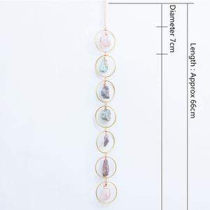 <strong>Wholesale</strong> High Quality Natural <strong>Raw</strong> Gemstones Hanging Ornament 7 Chakra Quartz Healing <strong>Crystals</strong> Wall Hanging Decor SC003 - Product Image 6
