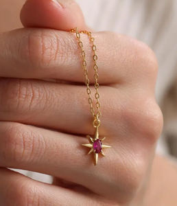 Collana con Pendente a Stella in Acciaio Inossidabile 316L, Vivace Collana Stella Polare, Collana <span class=keywords><strong>Polaris</strong></span> - Product Image 4
