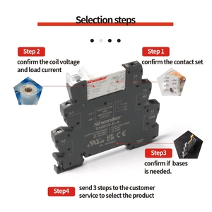 Shenler rnc1co024 + SNB05-E-AR giao diện Slim <span class=keywords><strong>Relay</strong></span> <span class=keywords><strong>Module</strong></span> 6A với ổ cắm thay thế hf41f - Product Image 4