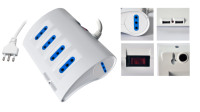 Prise de courant multi-prises Prise de bureau USB italienne 4 Presa 10/16A Bipasso + 2 Presa 10/16A Bipasso 16A Plug 2 P + T 3x1.0mmx2m