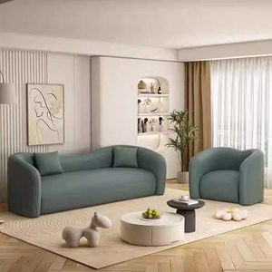Canapé de salon pour petit appartement de luxe léger - Canapé en cuir double trois places résistant aux griffes de chat pour maisons <span class=keywords><strong>d</strong></span>'hôtes et hôtels - Product Image 6