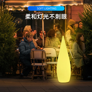 ไฟสวนพลังงานแสงอาทิตย์กลางแจ้งรูปทรงหยดน้ำชุดโคมไฟ LED กันน้ำ IP65 แสงสีขาวนวลสำหรับตกแต่งลานบ้าน - Product Image 3