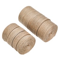 Ruban en jute de 10 m/rouleau, ruban en toile de jute de 1,5 cm, 2,5 cm, 3,8 cm, 5 cm, ruban en soie de poisson, ruban en lin pour emballage cadeau, emballage de bouquet