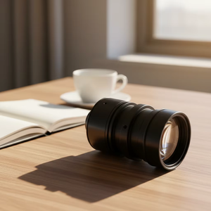 Objectif convexe achromatique industriel optique 12MP 2/3 pouces à faible <span class=keywords><strong>prix</strong></span>, revêtement antireflet, faible distorsion, verre, longueur focale 8-50 mm - Product Image 1