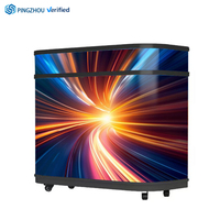 Video Wall LED Frontal P2.5 a Precio de Fábrica Mesa de DJ Portátil para Ferias Comerciales con Ruedas y Pantalla LED Curva 3D
