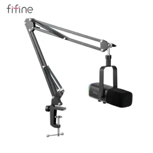 Fifine AM8T Boom Arm Microphone Podcast USB Gaming Mic XLR Professional Recording Microphone Flexible RGB Gaming Microphones