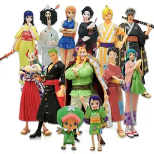 Patung mainan Anime PVC Jepang 20 gaya figur 1 buah Luffy Zoro Shanks Eustass anak Sanji Nami Figura patung patung boneka