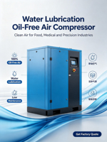 Compresor de Aire de Tornillo Silencioso Sin Aceite 10hp 7.5kW 15kW 22kW CE Industrial