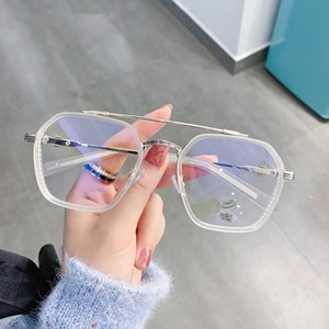 إطارات نظارات مستطيلة عالية الجودة من مادة TR90 للجنسين، نظارات مربعة مضادة للضوء الأزرق، نظارات أنيقة لقصر النظر للرجال - Product Image 4