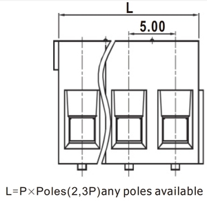 Công nghiệp 300V 3.81 mét <span class=keywords><strong>Pitch</strong></span> khối thiết bị đầu cuối kết nối nhanh PCB cắm trong screwless khối thiết bị đầu cuối PCB nối dễ dàng cài đặt - Product Image 2