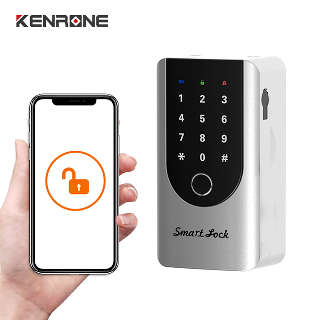 Outdoor Portable Smart Key Box Wall Mount Digital Security Lock Box Anti-Theft Key Storage Secret Box for Home Garden Garage