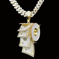 Pendentif Hip Hop en Moissanite de Qualité Export, Personnalisé, en Argent 925, Collier Iced Out, Bijoux de Luxe pour Rappeurs, Disponible à la Vente