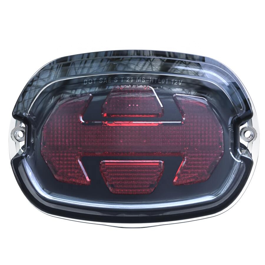 Fanale Posteriore A LED Harley Davidson Con Frecce E Luce Targa – 60 LED, Per Sportster Softail Dyna 91-10, Fumé