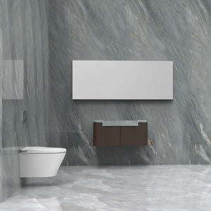 Toilettes intelligentes murales en céramique de luxe, modernes, allongées, blanches, avec bidet intégré E435, monobloc, à fixation murale - Product Image 3