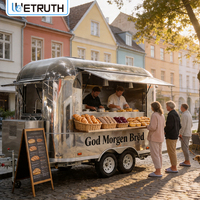 Wetruth Remorque Bar Mobile Personnalisée, Camion de Restauration et Remorques Alimentaires Entièrement Équipées aux Normes Américaines, Camion de Boulangerie