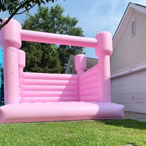 Château gonflable pour enfants - Rose, taille moyenne, pour fêtes, divertissement en plein air, avec souffleur, usage commercial - Product Image 3