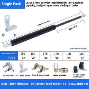 Wycraft工場直販 家具キャビネット ガススプリングリフト ブラック仕上げ 冷間圧延鋼 円筒型 カスタマイズ可能 - Product Image 2