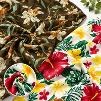 Tissu imprimé numérique personnalisé en viscose, 100 % rayonne Challis, matière tissée douce pour robes, chemisiers, jupes – Vente en gros