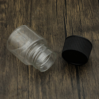 Bouteille ronde en plastique PET transparente de 45 ml, bouteille à large ouverture avec bouchon à vis