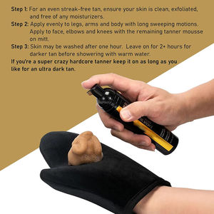 OEM Mousse autobronzante pour le corps 150ml/100ml/200ml Lotion de soin cosmétique à base de plantes basse quantité minimale de commande Longue durée Rafraîchissant Bronzant foncé Visage ODM - Product Image 4