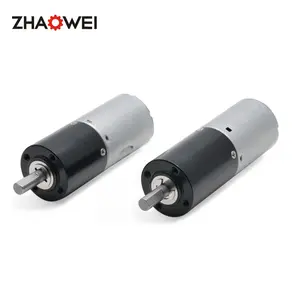 Zhaowei caixa de engrenagens plástica planetária, 22mm, alta estabilidade, 12v, 24v, torque alto, baixo rpm, escova, motor de engrenagem dc para carrinho elétrico