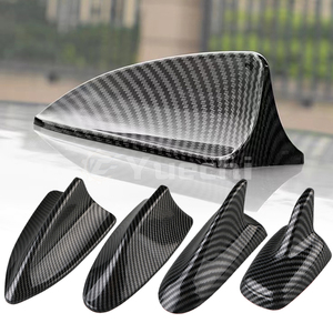 Car Accessories Universal Carbon Fiber Car Antenna ABS AM FM Radio Shark Fin Antenna Roof Decoration