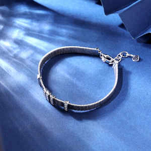 Venta al por Mayor de Dijes de Plata de Ley 925 con Baño de Oro Blanco de 18K y Circonita, Geométricos, Modernos y Móviles, para Pulseras Cristianas, Regalos - Product Image 5