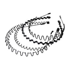 Geep — bandeau ondulé de couleur noire pour hommes, pour un usage quotidien, le printemps, le sport, le Yoga, en métal, antidérapant - Product Image 1