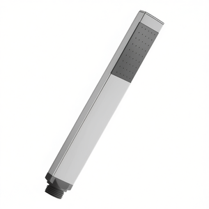 Pommeau de douche carré en métal chromé, modèle premium - Product Image 3